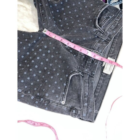 Current/Elliott The stiletto  Polka Dot Skinny Jeans 29 in black ash - Picture 6 of 8